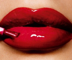 Photo:  red lips. 
